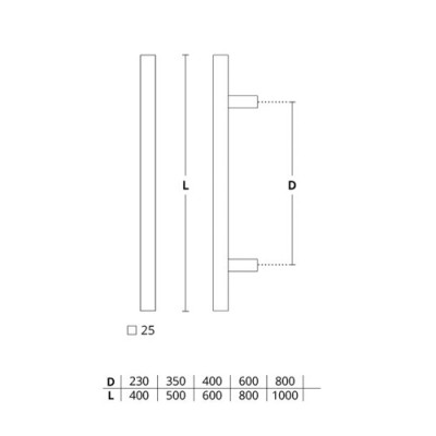 Λαβές εξώπορτας (2 Τεμάχια) Convex σειρά 1139 σε Ματ Μαύρο