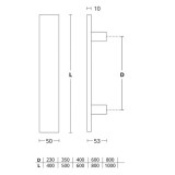 Λαβή εξώπορτας (1 Τεμάχιο) Convex σειρά 1147 σε Ματ Μαύρο
