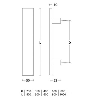Λαβές εξώπορτας (2 Τεμάχια) Convex σειρά 1141 σε Ματ Μαύρο