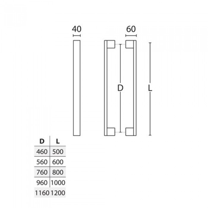 Λαβές εξώπορτας (2 Τεμάχια) Convex σειρά 989 σε Ματ Νίκελ