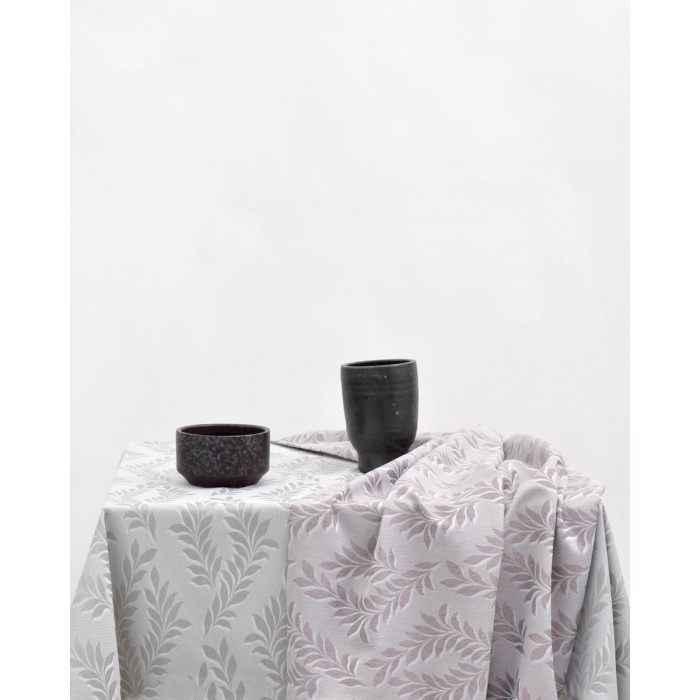 Ζακάρ Τραπεζομάντηλο με Γαλλική Γωνία Lille σε 2 Αποχρώσεις 12 ατόμων (135x260cm) Σοκολά