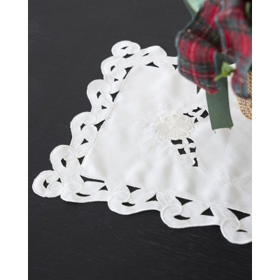 Πετσετάκι-Σουπλά Κοφτό με Κέντημα Μαργαρίτα Bo Maison 30x50cm 30x50cm Εκρού