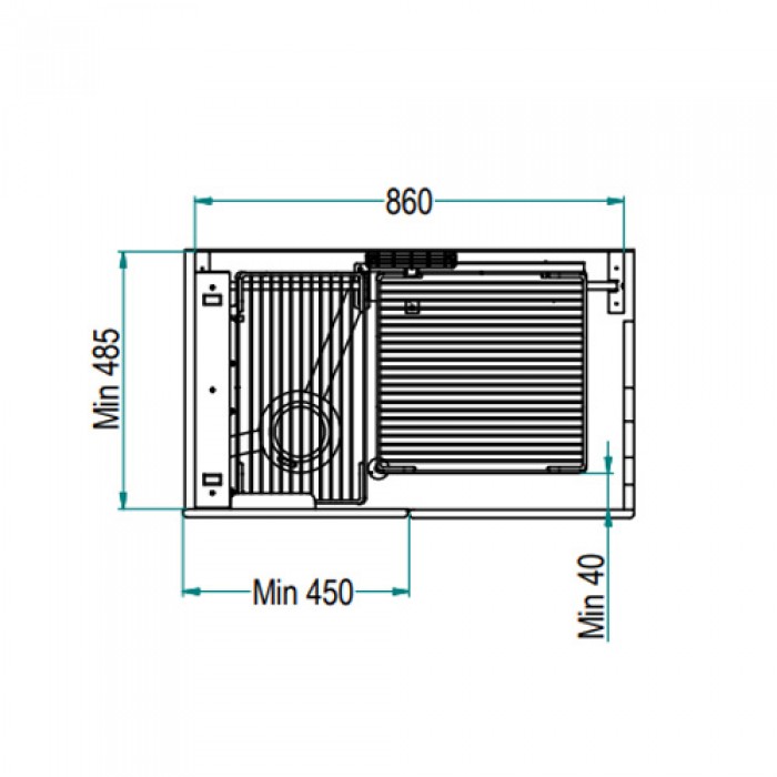 Μηχανισμός κουζίνας Magic corner με φρένο Inoxa 803B SX για Τυφλό 90cm (45cm Πόρτα) με συρμάτινα καλάθια αριστερό άνοιγμα