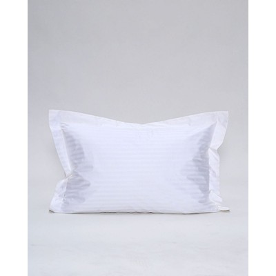 Λευκή Oxford Ξενοδοχειακή Μαξιλαροθήκη με Ρίγα 1cm Studio 52x72+5cm 52x72 5cm Άσπρο