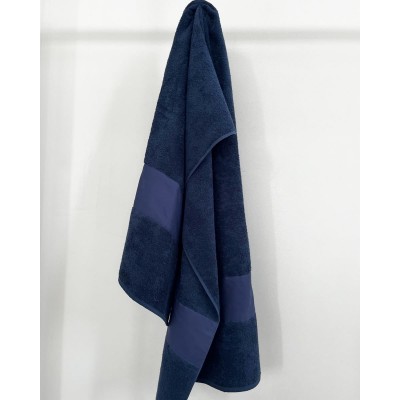 Βαμβακερή Πετσέτα Πισίνας με Φάσα Marinero 80x200cm Μπουρνουζοπετσέτα | 80x200cm Μπλε Σκούρο