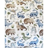 Βαμβακερή Παιδική Εμπριμέ Μαξιλαροθήκη Mesozoic 50x70cm 50x70cm