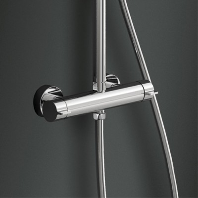 Στήλη ντους με Μπαταρία και κολώνα με ρυθμιζόμενο ύψος από 76cm - 137cm Eurorama Charma 712065-100