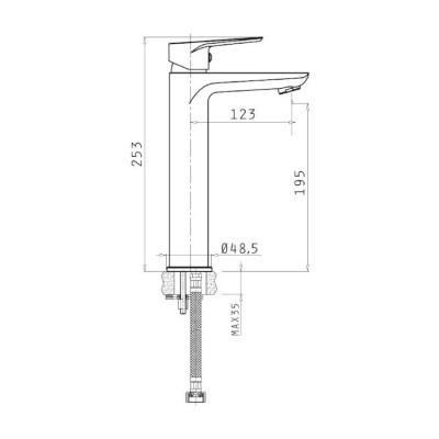 Μπαταρία Νιπτήρος Pyramis Libreto XL Χρωμέ 090928801