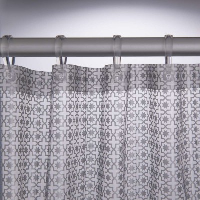 Hammam 180x200 silver κουρτίνα μπάνιου πλαστική Sealskin