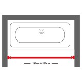 155-255 Ø 20 mm white βραχίονας μπάνιου πτυσσόμενος Sealskin