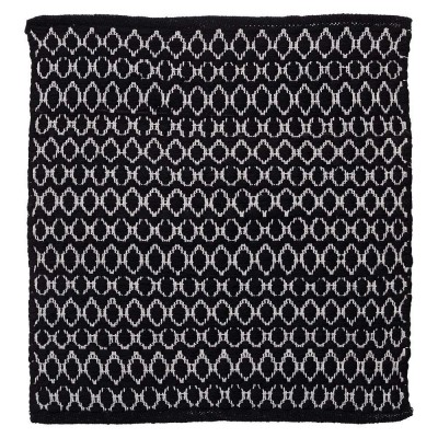 Boho 60x60 black πατάκι μπάνιου Sealskin