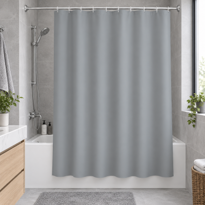 Κουρτίνα Μπάνιου 180x180cm PEVA Γκρι MRShome