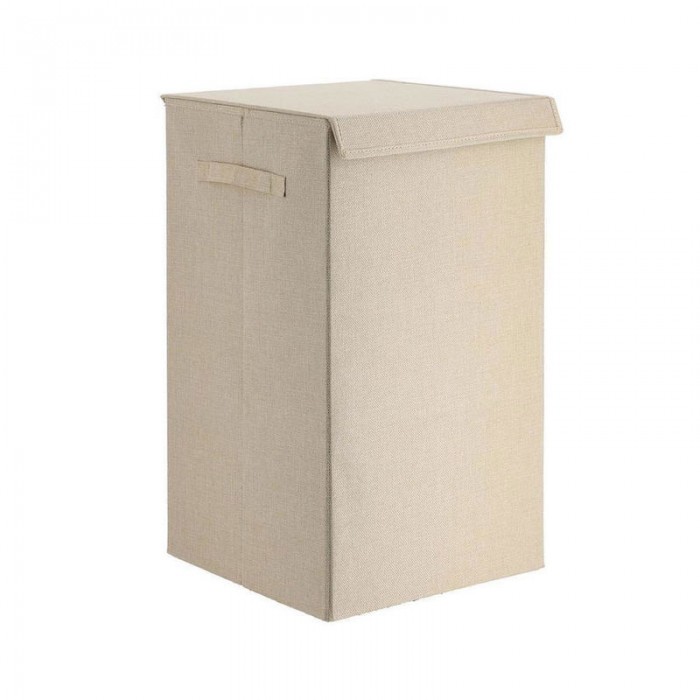 Καλάθι Απλύτων Αναδιπλούμενο από MDF Μπεζ με Υφασμάτινη Επένδυση MRShome