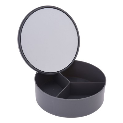 Κουτί Αποθήκευσης PP με Καθρέπτη 14x5cm Cool Grey-10C MRShome