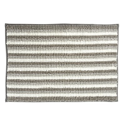 Πατάκι Μπάνιου 60x40cm Γκρι/Λευκό MRShome