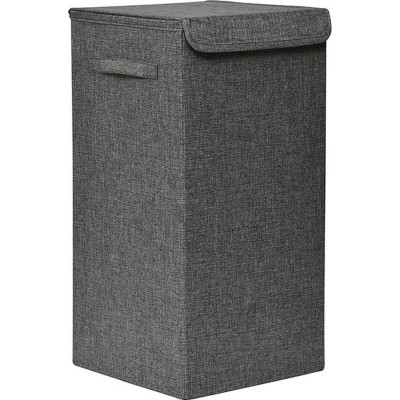 Καλάθι Απλύτων Αναδιπλούμενο από MDF Γκρι με Υφασμάτινη Επένδυση MRShome