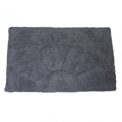 Πατάκι Μπάνιου ''HOME'' από 100% Βαμβάκι 50x80cm Γκρι MRShome