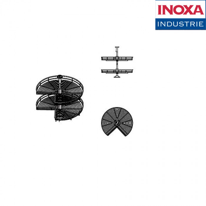 Μύλος για Γωνιακό Ντουλάπι 3/4 Φ82 Inoxa Ardesia 828BE Σε Χρώμα Ανθρακί