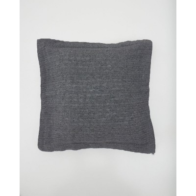 Διακοσμητική Oxford Μαξιλαροθήκη Καναπέ Δαπέδου Nairi 40x40 3cm Ανθρακί