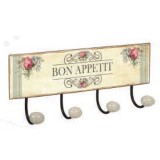 Κρεμάστρα 4 θέσεων Μεταλλική με Vintage σχέδιο Nesu 9063N02