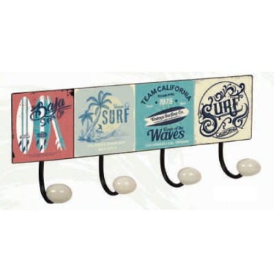 Κρεμάστρα 4 θέσεων Μεταλλική με Vintage σχέδιο Nesu 9063N23