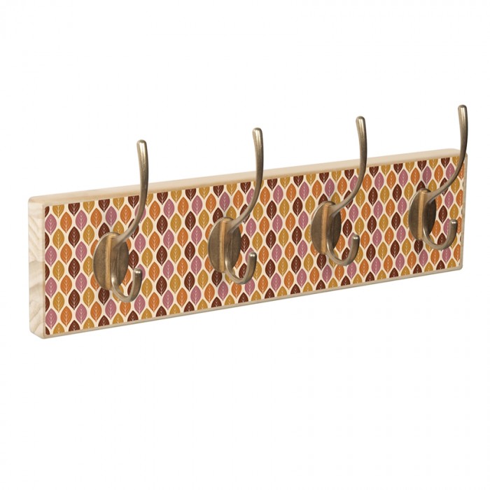 Κρεμάστρα 4 θέσεων από ξύλο και μέταλλο με Retro σχέδιο Nesu 9338PN69 με διαστάσεις Μήκος 40,3cm Πλάτος 10,3cm και Ύψος 8,6cm