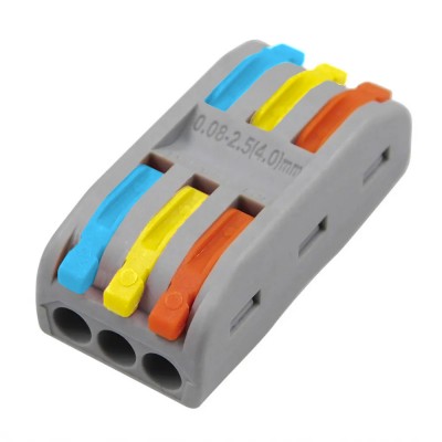 Κλέμα Ταχείας Σύνδεσης Καλωδίων Τριπλή 0.14-4mm 450V LINEME 14-00223