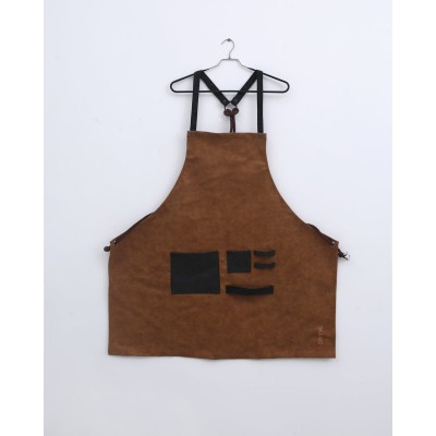 Επαγγελματική Δερμάτινη Ποδιά Μπούστου Paloma 87x89cm Μπούστο (87x89cm) Καφέ