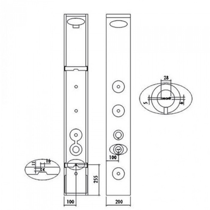 Στήλη ντούζ υδρομασάζ Creavit Bamboo Tree PB3023