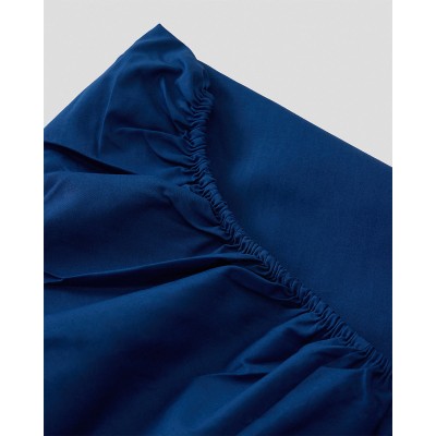 Βαμβακερό Blue Navy Σεντόνι με Λάστιχο Zonar Υπέρδιπλη (160x200+35cm) Μπλε Navy