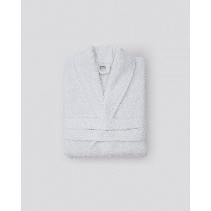 Βαμβακερό Μπουρνούζι με Γιακά Wellness 450gsm X Large Άσπρο