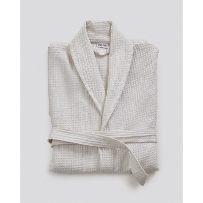 3D Πικέ Cotton Waffle Unisex Μπουρνούζι Fitz 280gsm X Large Άσπρο