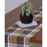 Τραβέρσα Soho Two με καρώ καφέ σχέδιο Τραβέρσα (40x180cm) Καφέ