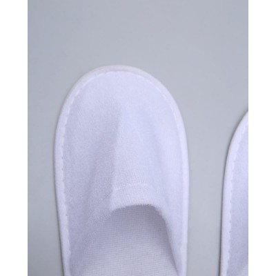 Πετσετέ Λευκές Κλειστές Λεπτές Παντόφλες Slipper One Size Άσπρο