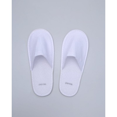 Πετσετέ Λευκές Κλειστές Λεπτές Παντόφλες Slipper One Size Άσπρο
