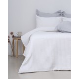 Κουβέρτα πικέ Raul II Μονή (170x240cm) Ανθρακί