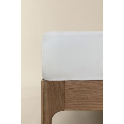 Σεντόνι με λάστιχο Pallas Υπέρδιπλη (160x200+35cm) Άσπρο