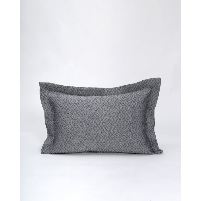 3D Ζακάρ Oxford Μαξιλαροθήκη Γεωμετρικό Pattern Augerinos σε 6 Αποχρώσεις 52x72 5cm Άμμου