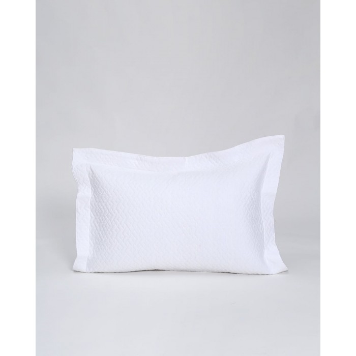 3D Ζακάρ Oxford Μαξιλαροθήκη Γεωμετρικό Pattern Augerinos σε 6 Αποχρώσεις 52x72 5cm Άμμου