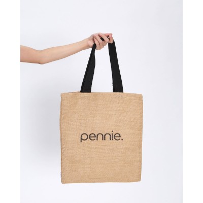 Οικολογική Tote Bag Φυσική Γιούτα Anabella 40x45cm Μπεζ