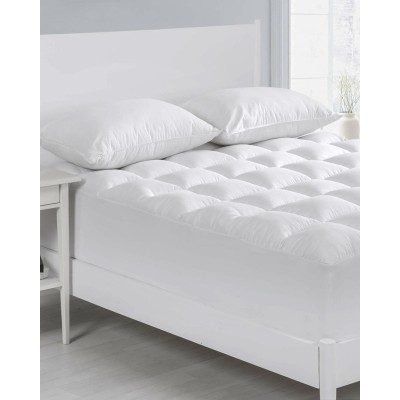 Microsilk Ανάγλυφο Ανώστρωμα Bodas Ημίδιπλη (120x200+5cm) Άσπρο
