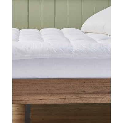 Microsilk Ανάγλυφο Ανώστρωμα Bodas Ημίδιπλη (120x200+5cm) Άσπρο
