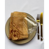 Βαμβακερή Πετσέτα Φαγητού με Κέντημα Borea Bo Maison 45x45cm 45x45cm Κίτρινο