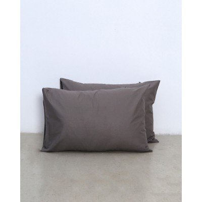 Βαμβακερή Μαξιλαροθήκη Daker II 50x70cm 50x70cm Ανθρακί