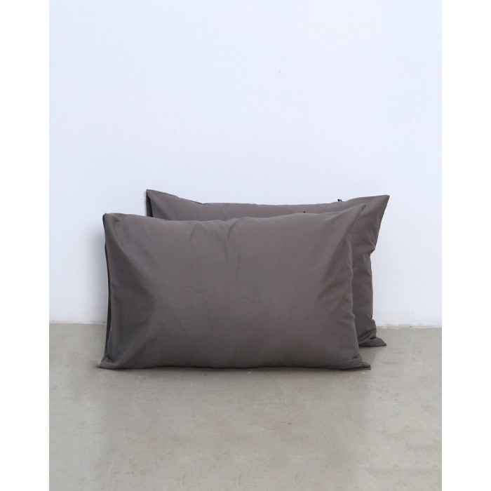 Βαμβακερή Μαξιλαροθήκη Daker II 50x70cm 50x70cm Ανθρακί