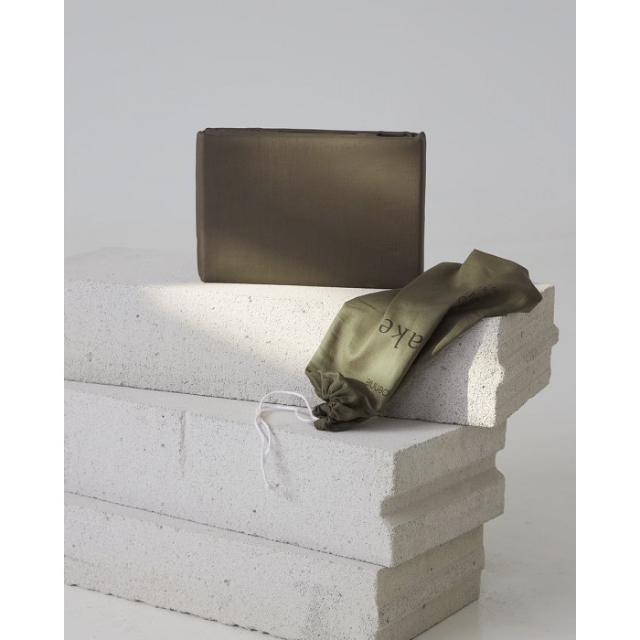 Βαμβακερό Σεντόνι με Λάστιχο Daker II Μονή (100x200+37cm) Χακί