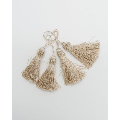 Διακοσμητικά Φουντάκια Σετ 4 τεμ One Size (8x2cm) Μπορντώ