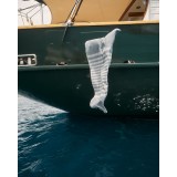 Βαμβακερή Ριγέ Ζακάρ Πετσέτα Πισίνας Emobi 86x170cm Θαλάσσης | 86x170cm Μαύρο