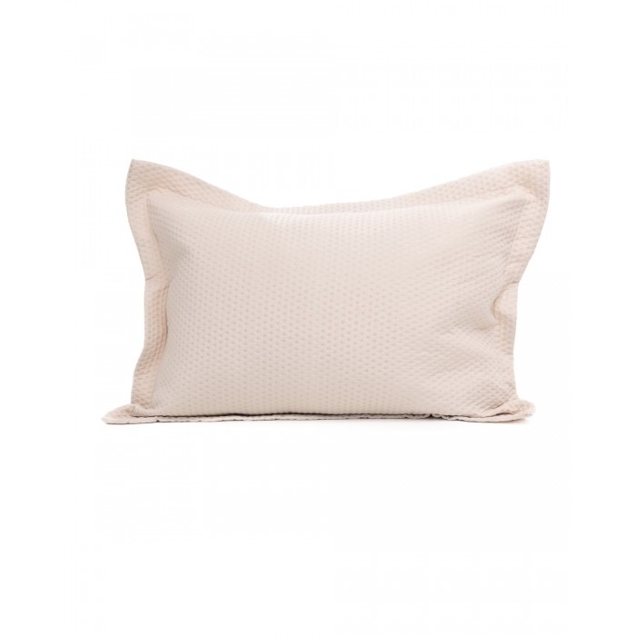 Microsilk Καπιτονέ Μονόχρωμη Oxford Μαξιλαροθήκη Virtuous σε 8 Αποχρώσεις 50x70+5cm 50x70 5cm Πούδρα