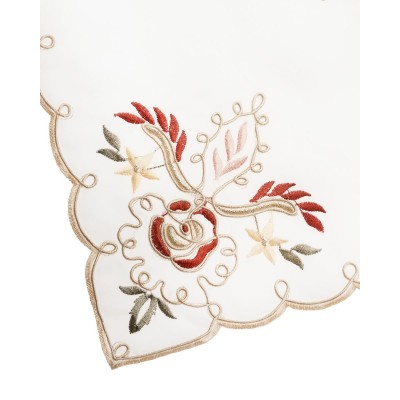 Μπομπονιέρα Κέντημα Άνθη 2 Πλευρές Arabesque Bo Maison 30x30cm 30x30cm Μπεζ